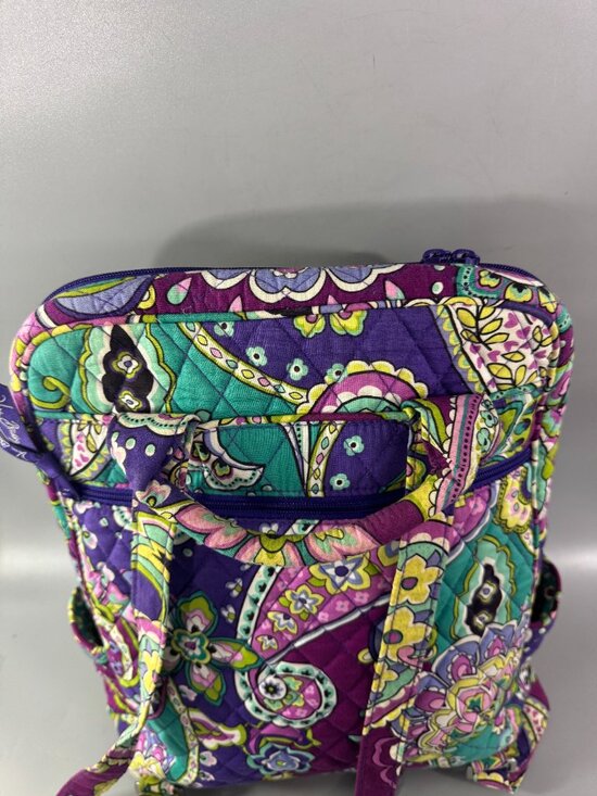 Vera Bradley Backpack Purple Paisley Adjustable Straps And Many Pockets main image 10